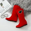 Buty Duży rozmiar 9 10 11-13 Buty damskie Kostki dla Diamond Diamond Heart Pięcioksiężne rękaw