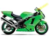 Für Kawasaki Verkleidung Ninja ZX12R 02 03 04 ZX-12R ZX 12R 2002 2003 2004 Grün ABS Cowlings Komplettset (Spritzguss)