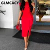 Kobiety Eleganckie suknia wieczorowa bez rękawów Classy Formalna Bodycon Midi Dress 210702