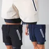 Sports pants men's LYFT shorts 2021 summer new fitness trend multi-functional training breathable elastic leisure pocket sports X0628