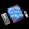 Strings Crystal Dolphin Decorative String Lights 40 LED USB Plug-in Silver Copper Wire