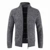 Hommes automne épais mode affaires pull décontracté Cardigan marque Slim Fit tricots Outwear chaud hiver pull 210918