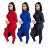 Fall Winter Clothes Women Cotton Tracksuits Långärmad Broderi Outfits Pullover Hoodie Top + Byxor Två 2 Piece Set Plus Storlek S-2XL Casual Svart SweatSuits 5786