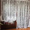 Curtain & Drapes Floral Kitchen Embroidery Lace Sector Roman Pull Yarn Float Balloon Panel Shefon Balcony Windows QQ