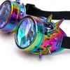 Lunettes de soleil Feitong Summer Femmes hommes Punk Lunets colorés Festival Rave Party Edm Diffracté Lens Outdoor Travel Sun2738056