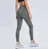 L-94 Leggings taille haute pour le yoga, collants de sport avec poche à la taille, pantalon doux anti-transpiration pour femmes, entraînement