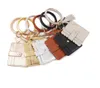 Bracelet Bracelet Carte Sac Portefeuille Porte-clés Bracelet Porte-clés Sac à main léopard Porte-cartes de crédit en cuir avec gland 39 style