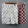 Classic Plaid Badkläder Män Casual Style Swimming Trunks Luxury Letter Print Beachwear Man Summer Beach Byxor