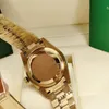 Erkekler ve Kadınlar Otomatik Mekanik Saatler 36mm Safir Gökkuşağı Literal Watchband Matkap Yüzüğü Paslanmaz Çelik Katlama Tokası Water309R