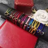 Unisex Moda Travo Charme Tricolor Lucky Braceletes para homem Mulheres Gold Prata Rosa Círculo Designer Jóias Ajustável Multicolor Bracelete Presente de Feriado