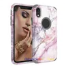 Для iPhone XR Case Marble Defender Case 3in1 Heavy Duty Hybrid Pull-Cover Cover Cover Чехлы для телефона для iPhone XR XS MAX