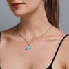 Hanger kettingen paarse blauwe vlinder metalen ketting voor womendy eenvoudige bruiloft armband choker sieraden accessoires set