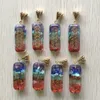 Retro Cuboid Reiki Chakra Pendulum Hängsmycke Naturliga Amethysts Lapis Lazuli 7 Färger Stone Pillar Pendants Charms Wholesale