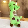 Tecknad giraff plysch leksak docka kristall super mjuk kort plyschs färg polka dot deer dockor barndag födelsedaggåva