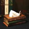 Tissue Boxes & Napkins Vintage Funny Facial Box Square Creative Paper Toilet Holder Desktop Organizer Boite Mouchoir Home HX50TB