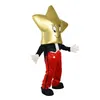 Boże Narodzenie gwiazda Mascot Cartoon Doll Złota pięciopunktowa gwiazda Dziecka Występ sceny
