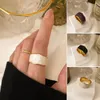 Античная нерегулярная стерлинговая серебра капля эмаль золотые кольца для женщин элегантные украшения партии
