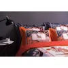 Neues europäisches Luxusbett-Baumwollmode-einfaches Pferd-Art-Bettbezug-Blatt-orange Bettwäsche-Set T200414