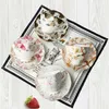 Euro Retro Kości Chiny Zestawy Kawy Najwyższej Jakości Ceramiczna Porcelanowa Puchar Zestaw Popołudnie Tea Party Wedding Gift Home Drink Ware