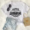 Elimiiya Hippie Soul Women T Shirt Short Sleeve Oversized Print O-neck Tshirt Kvinna Casual Ladies Tops T-shirts 210623