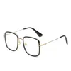 Vintage Big Eyes Computer Glasses Retro Square Blocking Frame With Anti Blue Light Lenses Fashion Geek Eyewear