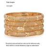 4 stks / partij Gouden Armband 4-10 Baby Meisjes Kind Dubai Cirkel Armbanden Sieraden Arabische Midden-Oosterse Afrikaanse Mode Metalen Bangle 210918