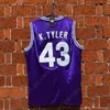 Goedkope Custom K. Tyler # 43 Huskies The 6th Man Basketball Movie Jersey Purple Stitched Pas Any Name Name Men Women Youth XS-5XL