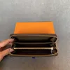 Mode vrouwen clutch portemonnee pu lederen portemonnee enkele rits portefeuilles dame dames lange klassieke portemonnee met oranje dooskaart 60017