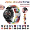 20 / 22mm remsor elastisk kraft sträckspänne flätat klocka band Nylon sladdband för Samsung Galaxy Watch Active 2 Huawei Watch Band Garmin