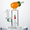 Heady Glass Bong Banana Shape Hookahs Oil Dab Rigs Showerhead Perc Water Pipes 14mm Female Joint Unique Bongs With Bowl Also Sell Pineapple Peach best quality