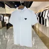 Stretch Cotton Polo Shirt med nylon detaljer Mens Designer Polo Shirt T Shirts Märke Men Polos High Streetwear