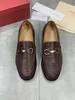 ferragamo shoes Вы nero marrone fibbia in metallo Formale alta qualità scarpe da ballo da uomo Moda di lusso Uomo designer punta abito da sera accessori PREB