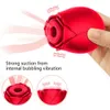 Nxy Sex Vibrators Masturbators Loadable Silicone Rose Clitoris Suction Power Vibrator Toys for Women Pump Sucker Tongue Lick Clit Stimulator 1013