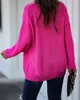 Fitshinling V Neck Casual Femmes Pulls Chandails Boho Holiday Tricots Pull Oversize À Manches Longues Solid Jumper Top Hiver 211103
