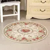 Carpets Europe Pastoral Floral Round For Living Room Computer Chair Area Rug Countryside Bedroom Carpet Floor Home Doormat