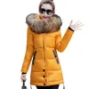 여자 트렌치 코트 여자 가을 모피 칼라 플러스 크기 3xl 여자 겨울 후드 코트 암컷 겉옷 파카 숙녀 따뜻한 긴 재킷