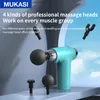 Mukasi Pulse Massage Gun Gun Display LCD Massaggiatore elettrico Deep Muscle Relaxation for Body Neck Should Back Fitness Fitness Formiell 220228