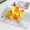 4 Head Artificial Silk Orchid Bouquet Fake Decorative Flower Floral Party Home Decor