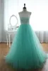 Türkis Aqua Blau Tüll Elfenbein Spitze Blumenmädchen Kleid Kinder Kleinkind Kleid für Hochzeit Junior Brautjungfer Maßgeschneiderte Mutter