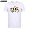 Rock Cool T Gömlek Adam Poker Oyun Kartları Dört Bir Anime 3D Grafik Baskılı Erkek Giyim Marka Gevşek Boy T-Shirt Tops 210716