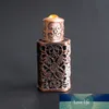 / 60 قطع 3 ملليلتر زجاجة عطر معدنية antiqued الفارغة نمط عربي سبائك الجوف خارج