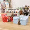 Zakka British style jewelry storage box Iron for gift small iron craft for organizer Desket decorations packaging with lock 211112