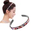 2021 Nieuwe Mode Haarband Multilayer Hollow Woven Hoofdband Vlechten Apparaat Dubbele Pony Hairstyle Rhinestone Gevlochten Hoofddeksels