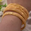 Bangle Dubai Bangles For Women Mantieni il colore Puro rame placcato in oro Bracciale di design di lusso Bijoux Wedding