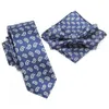 2019 Slim Tie Plaid Slipsar Set Bowtie Handkerchief Pocket Square Slips 21 Färger