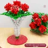 Bouquet Building Block Model Home Decoration Bonsai Plant Flower Romantic Rose DIY Assembled Toy Building Block Girl Gift No Box Q0823