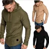 Autunno Moda Mens Casual Felpe con cappuccio Uomo Slim Colore solido O-Collo Felpa con cappuccio Felpa con cappuccio Maschile Cagliata Hip Hop Plus Size