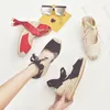 여성 Espadrille Ankle Strap 샌들 편안한 슬리퍼 숙녀 여성 캐주얼 신발 통기성 아마마 캔버스 펌프 K78