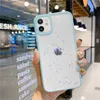 Bling Glitter Epoxy Tremparent Shockproof Cases Pure Color Jelly Edge Clear Comple Full Cover For iPhone 14 13 12 11 Pro Max XR XS 7 8 SE2 6 6S Plus