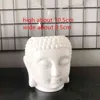 Concrete Flower Pot Buddha Head Mould DIY Chocolate Cake Baking Accessories Tools Clay Resin Candle Holder Silicone Mold 220110